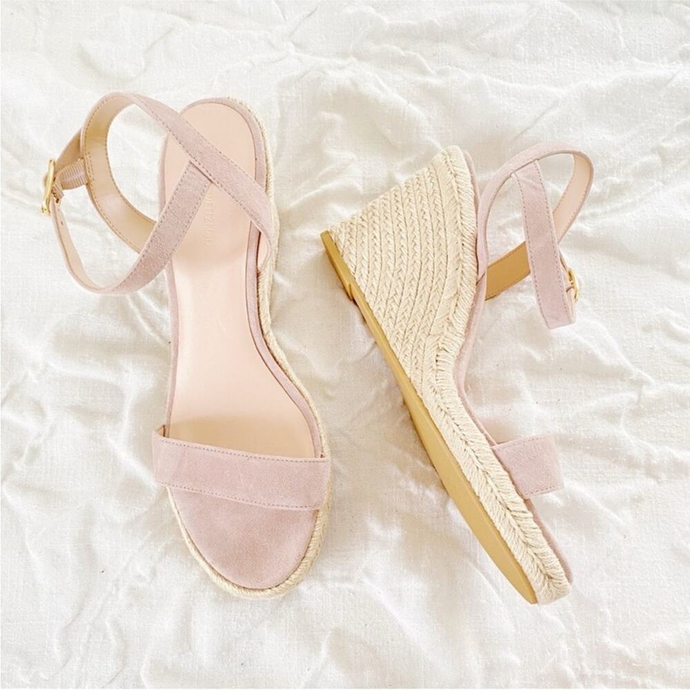 Stuart Weitzman Teddi suede espadrille wedge sandals Size 9.5 - Picture 9 of 13